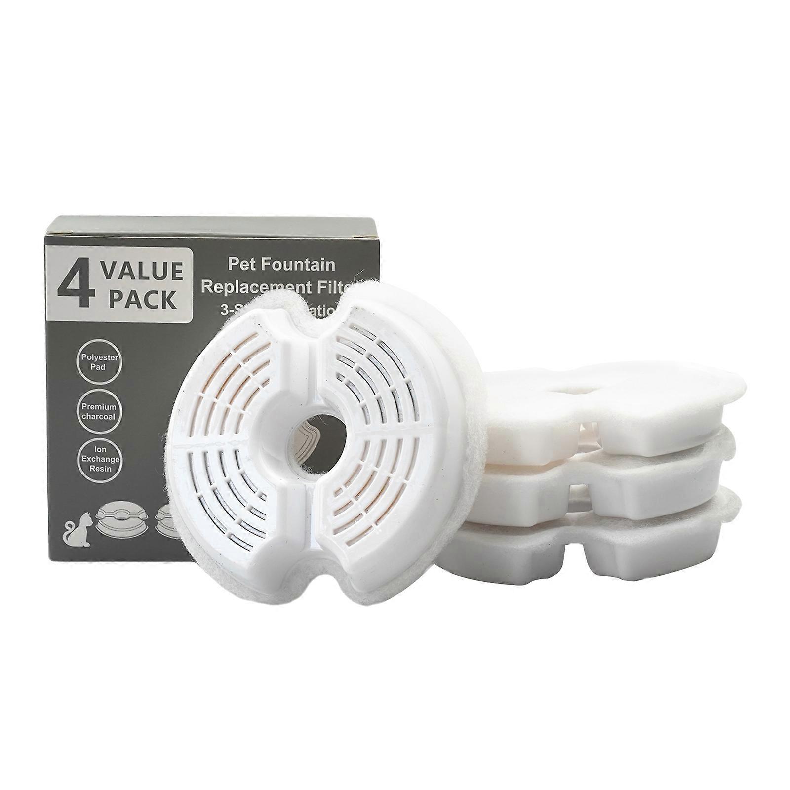 4PCS Pet Fountain Filter Sponge Replacement Pet Fountain Foam Filter