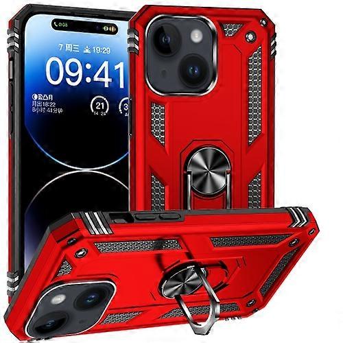 For iPhone 15 Shockproof TPU + PC Mobile Phone Case with Holder