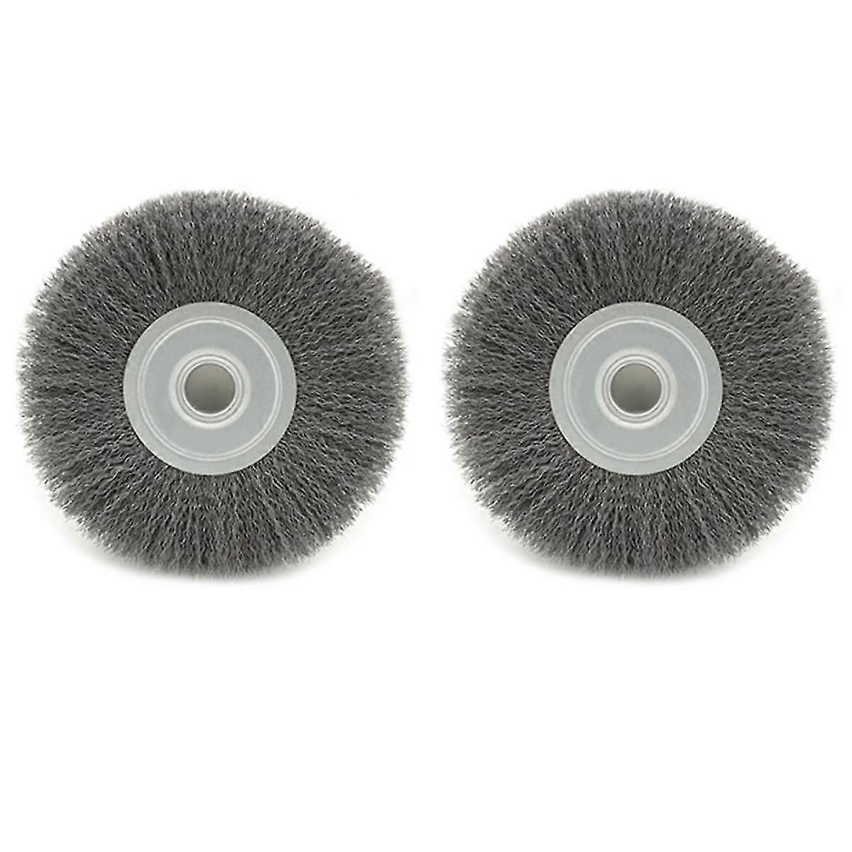 2Pcs 8Inch Wire Wheel for Bench Grinder-Wire Brush for Grinder, Efficient Clean Rust From Assorted Car Parts & Engines.