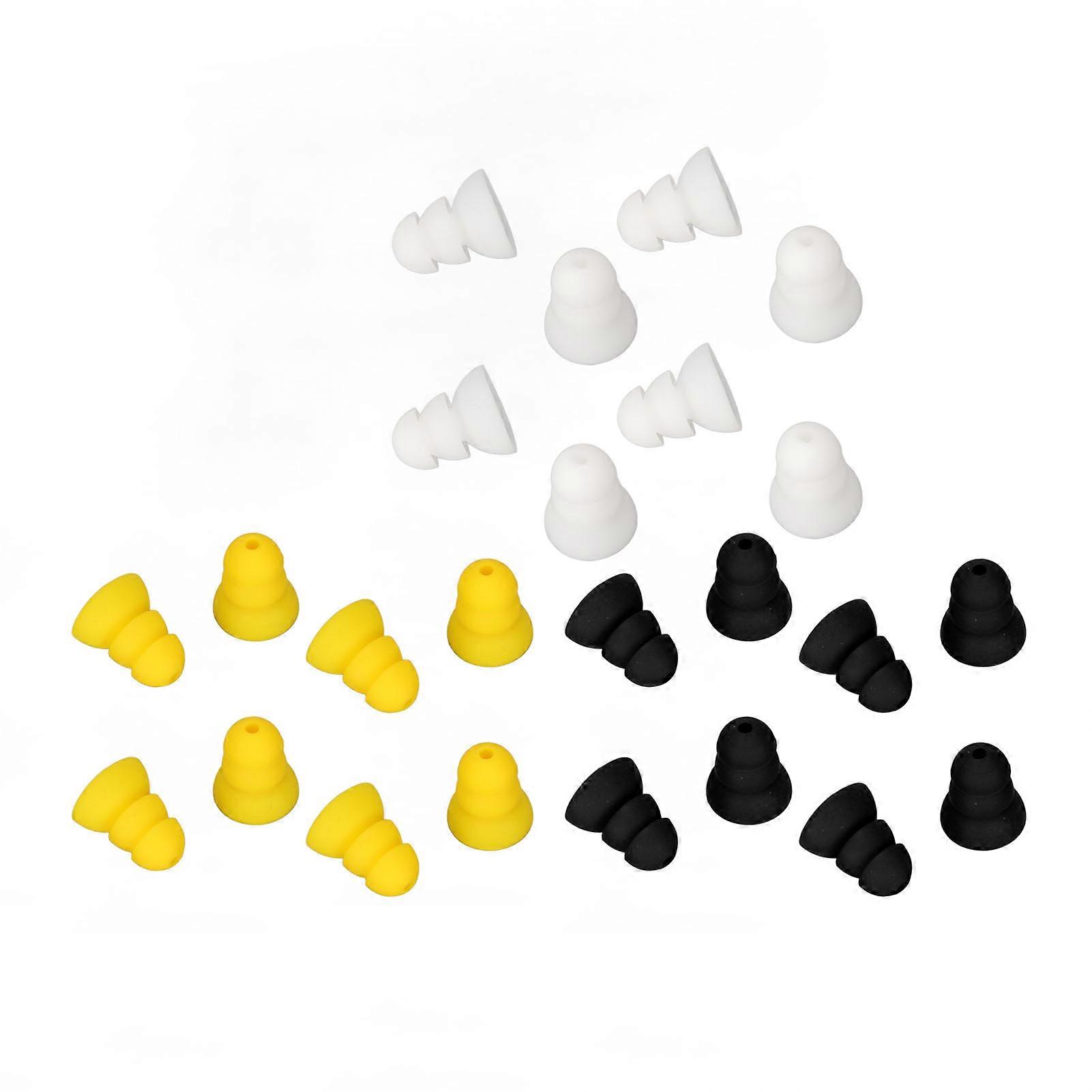 8pcs Hearing Aid Ear Tips Replacement 3 Layer Soft Silicone BTE ITE Pocket Hearing Aids Earplug Domes Accessory Ear Care Tools