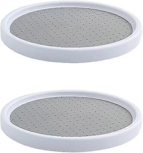 Spice Rack Cupboard, 2 Tier Spice Turntable Rotating Spice Rack For Kitchen, For Spices Condiments Kitchen Storage, Round Shelf