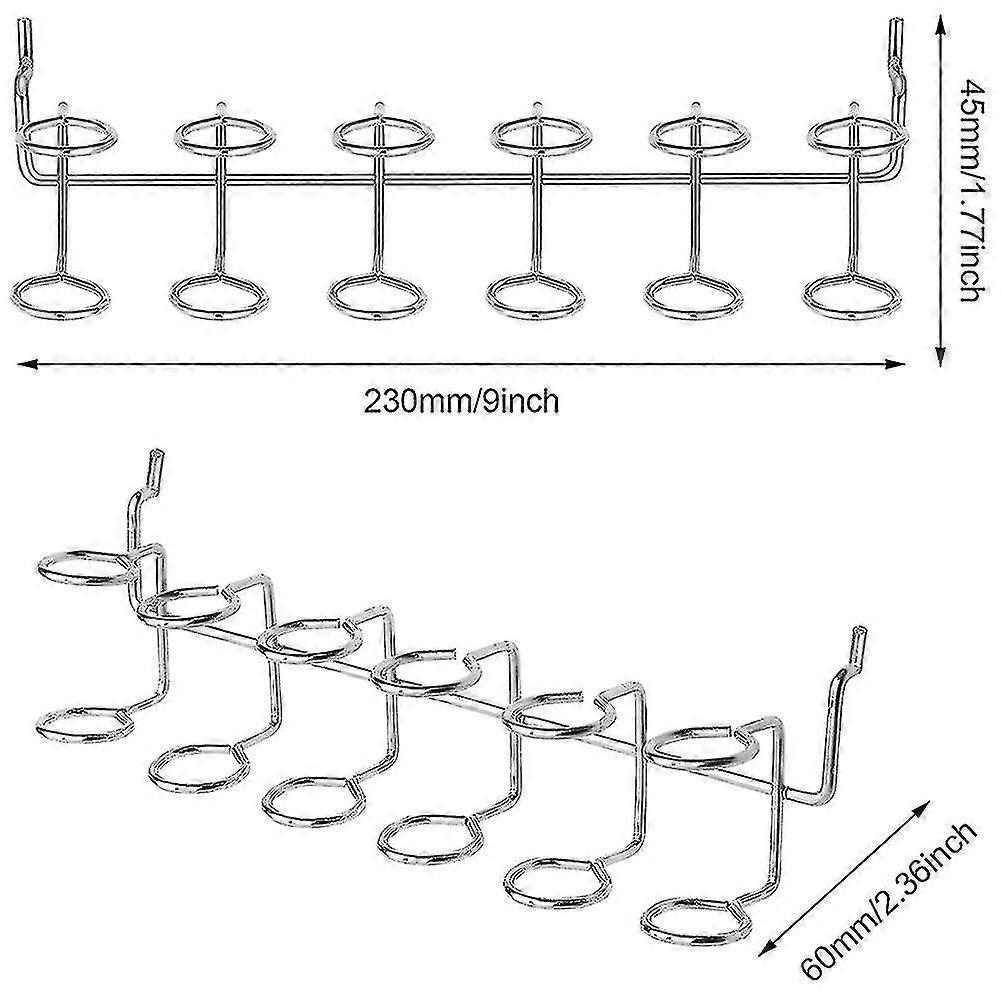 Pegboard Screwdriver Holders Multi-ring Tool Holders Silver,2 Pcs
