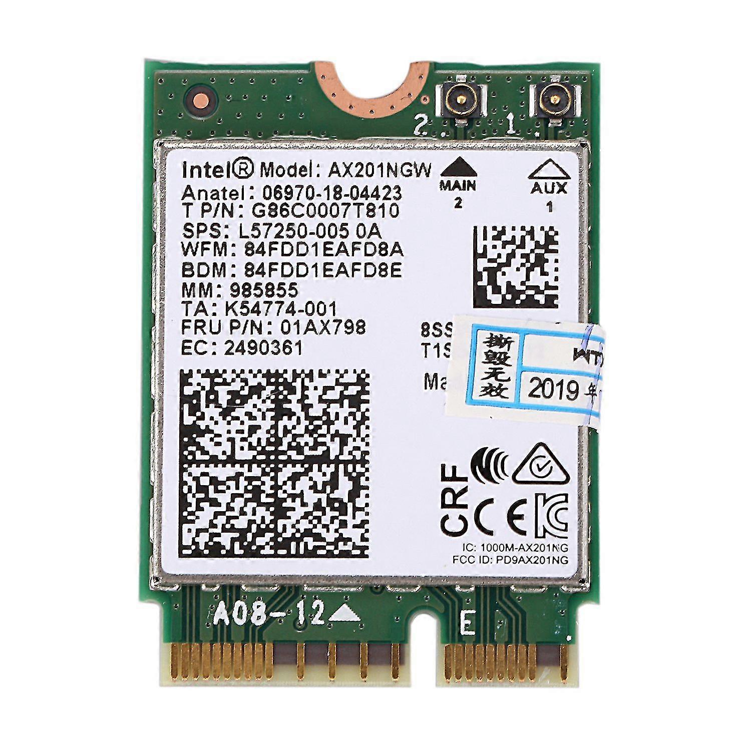 Compatible Intel Wi-fi 6 Ax201 Bluetooth 5.0 Dual Band 2.4g/5g Wireless