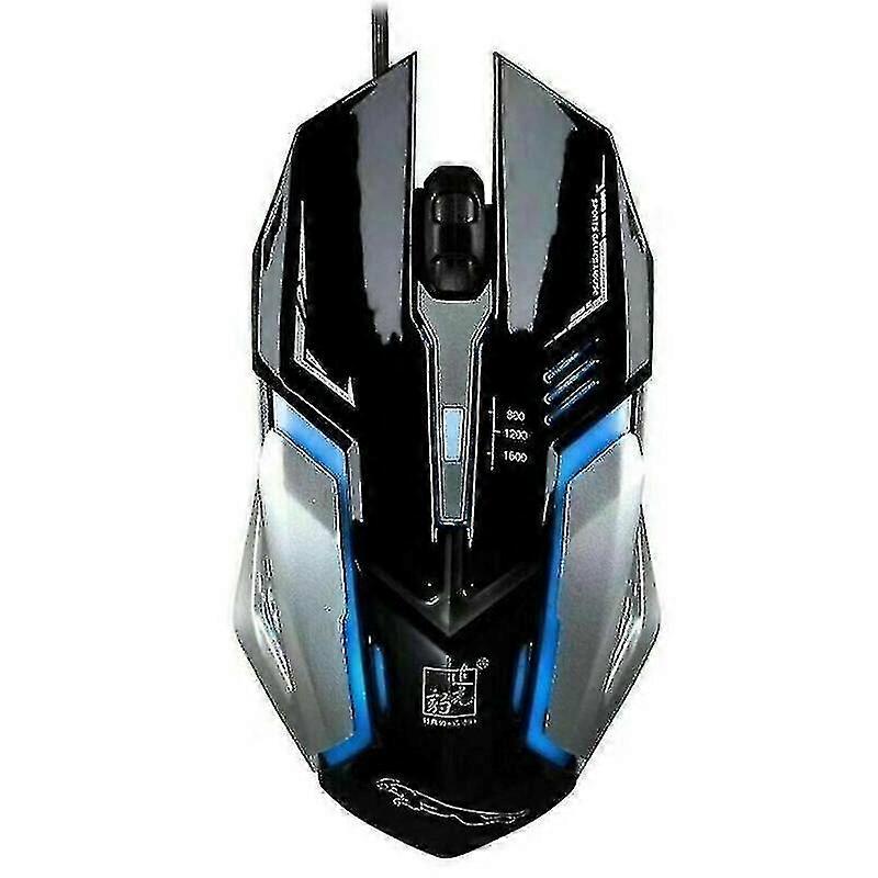 (piano Black) Gaming Mouse Led Usb Wired Adjustable Dpi Mice