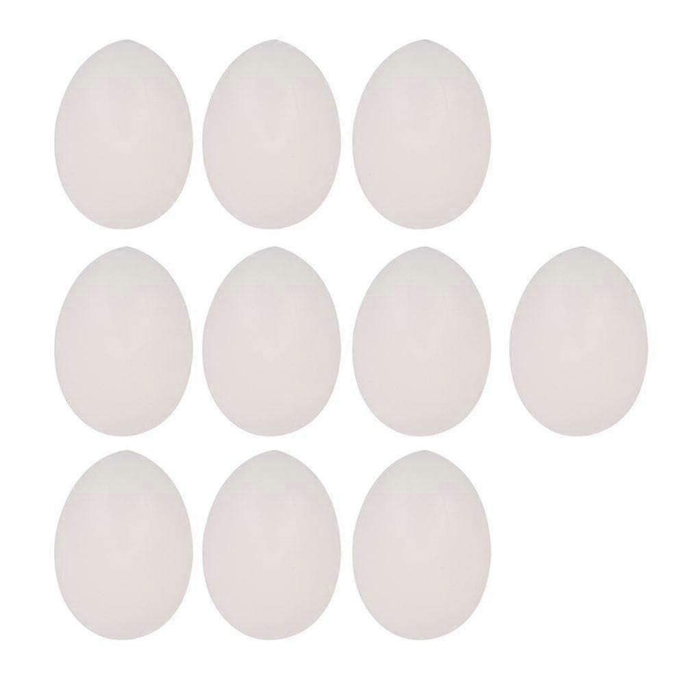 10pcsplastic White Solid Fake Pigeon Parrots Egg