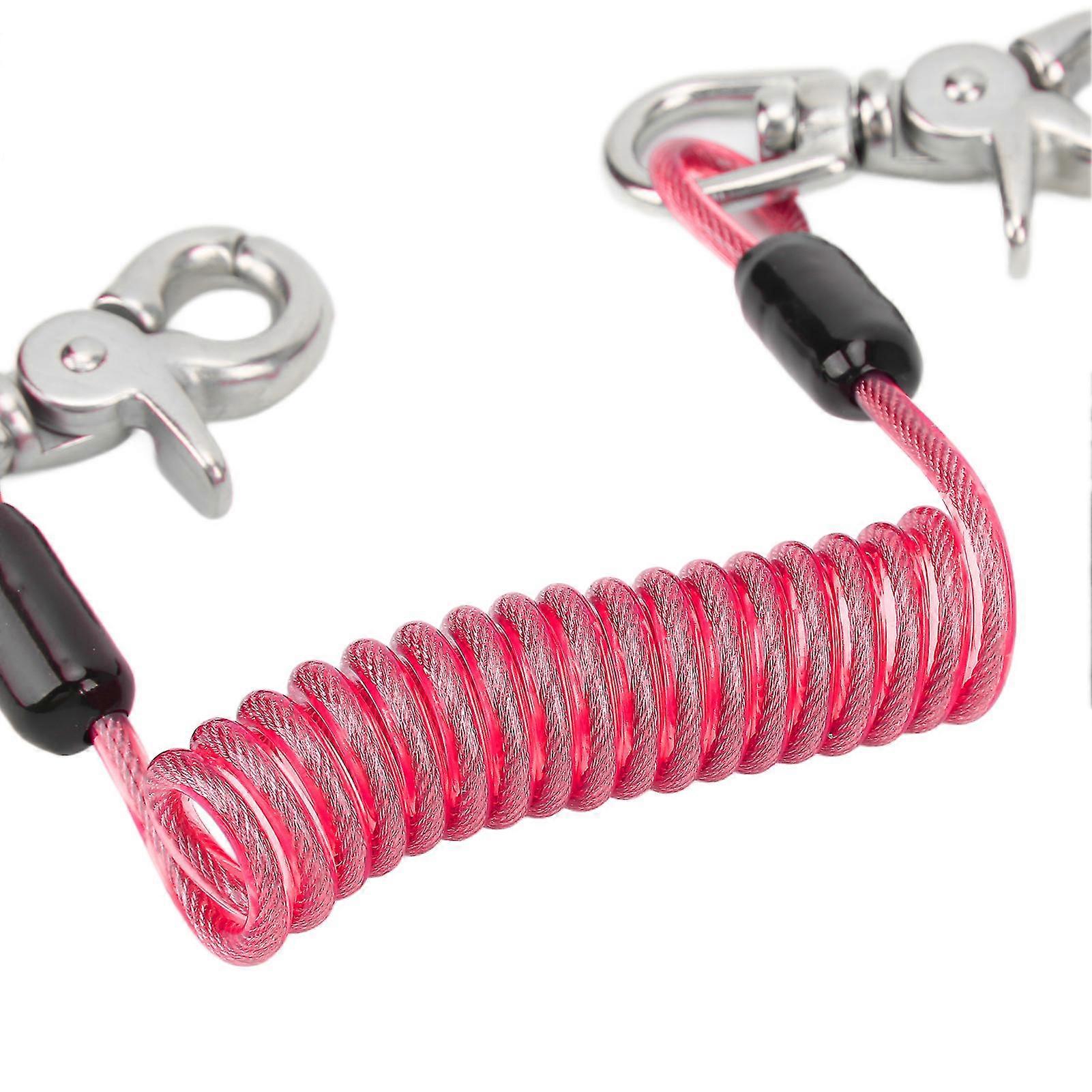 ダブルリーフフックドリフトフック316ステンレス鋼ダブルリーフフック水中活動用スパイラルコイルストラップ付きダイビング用品[ローズ]