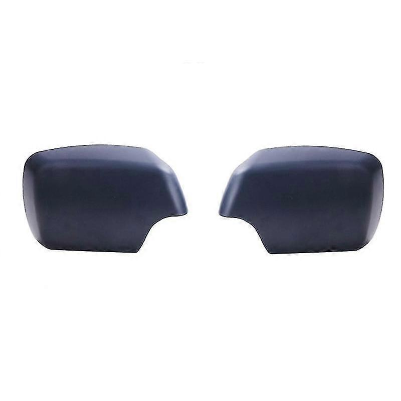 1pair Car Black Rearview Mirror Cover Shell Side Mirror Caps Replacement For- E53 X5 2000-2006