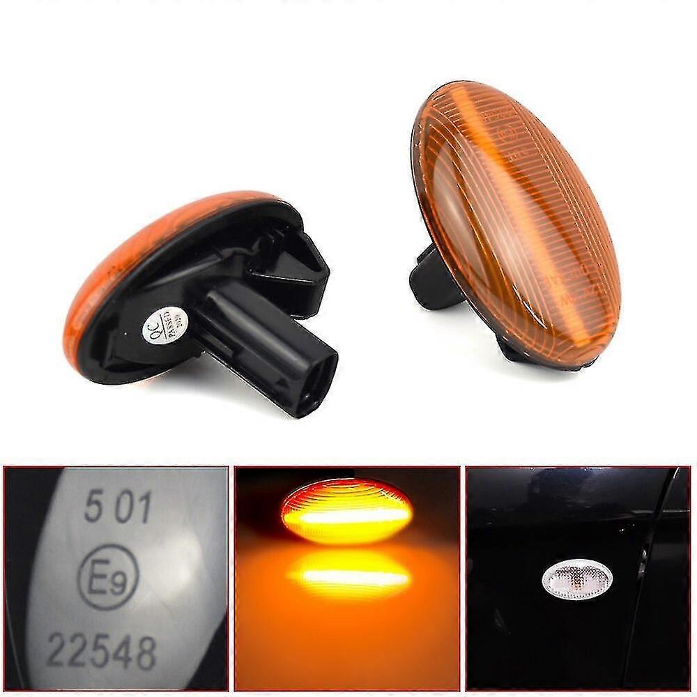 For 02-03 Subaru Impreza Smoked Black Front Side Marker Signal Lights Lens LH+RH