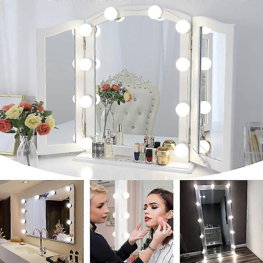 Hollywood Style Led Vanity Mirror Lights Kit With Dimmable Light Bulbs