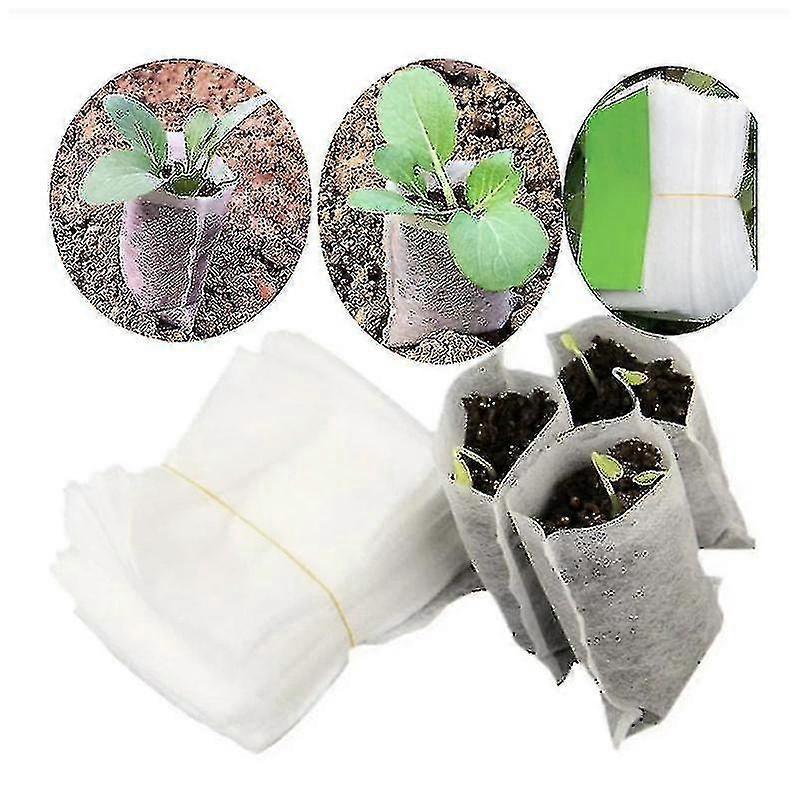 200pcs Planting Bag Non-woven Seedling Bag Plant Growing Bag (8*10cm)