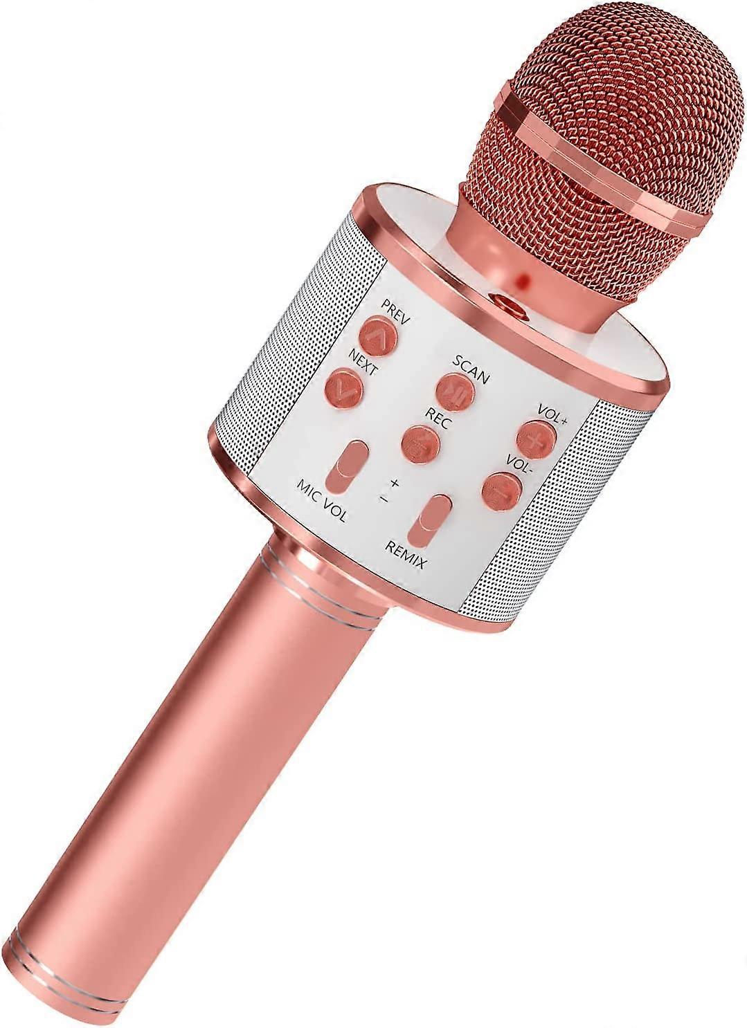 Karaoke microphone with speaker - Rose Gold