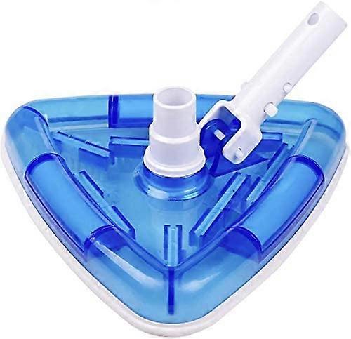 Transparent Triangular Blue Vacuum Head with Swivel and Brush for Pools,Spa