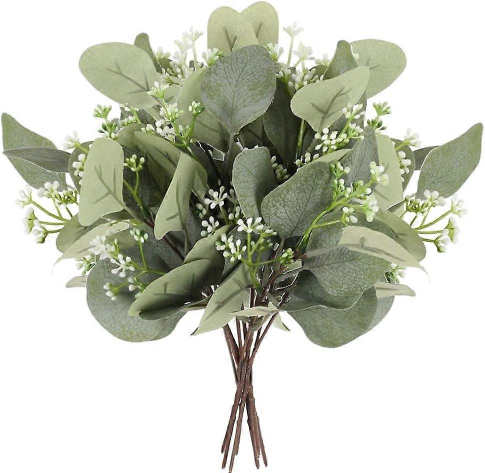 10pcs Artificial Eucalyptus Branches UV Resistant