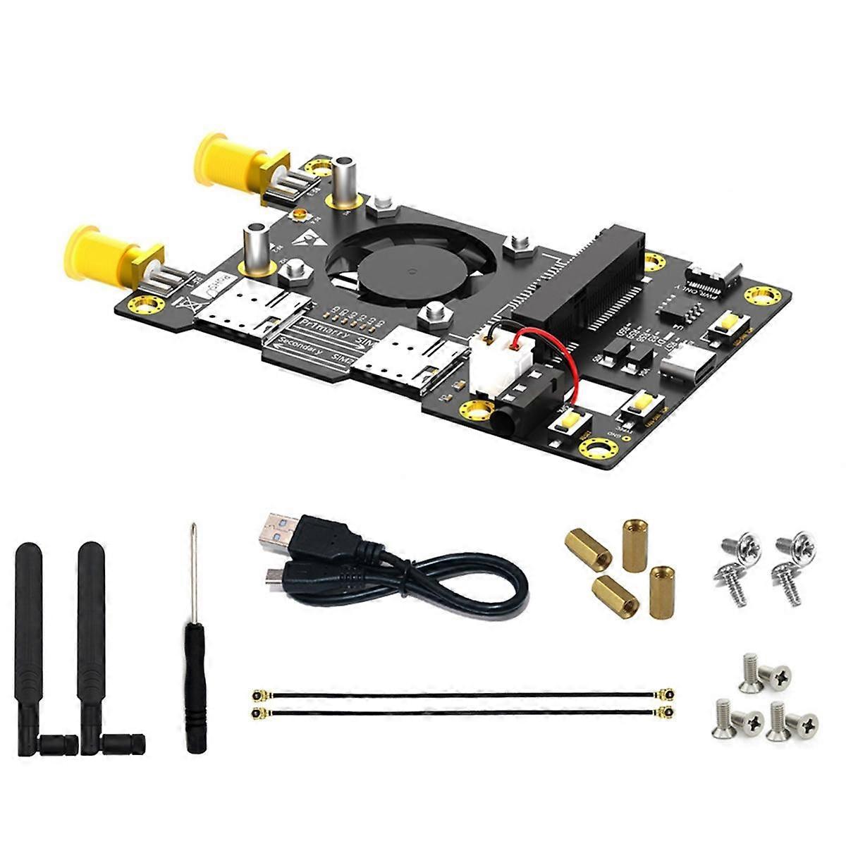 4G 3G LTE WWAN Modem Mini PCI-E MPCIe Wireless Module Adapter 2 Nano SIM Card Holder Antennas for 3