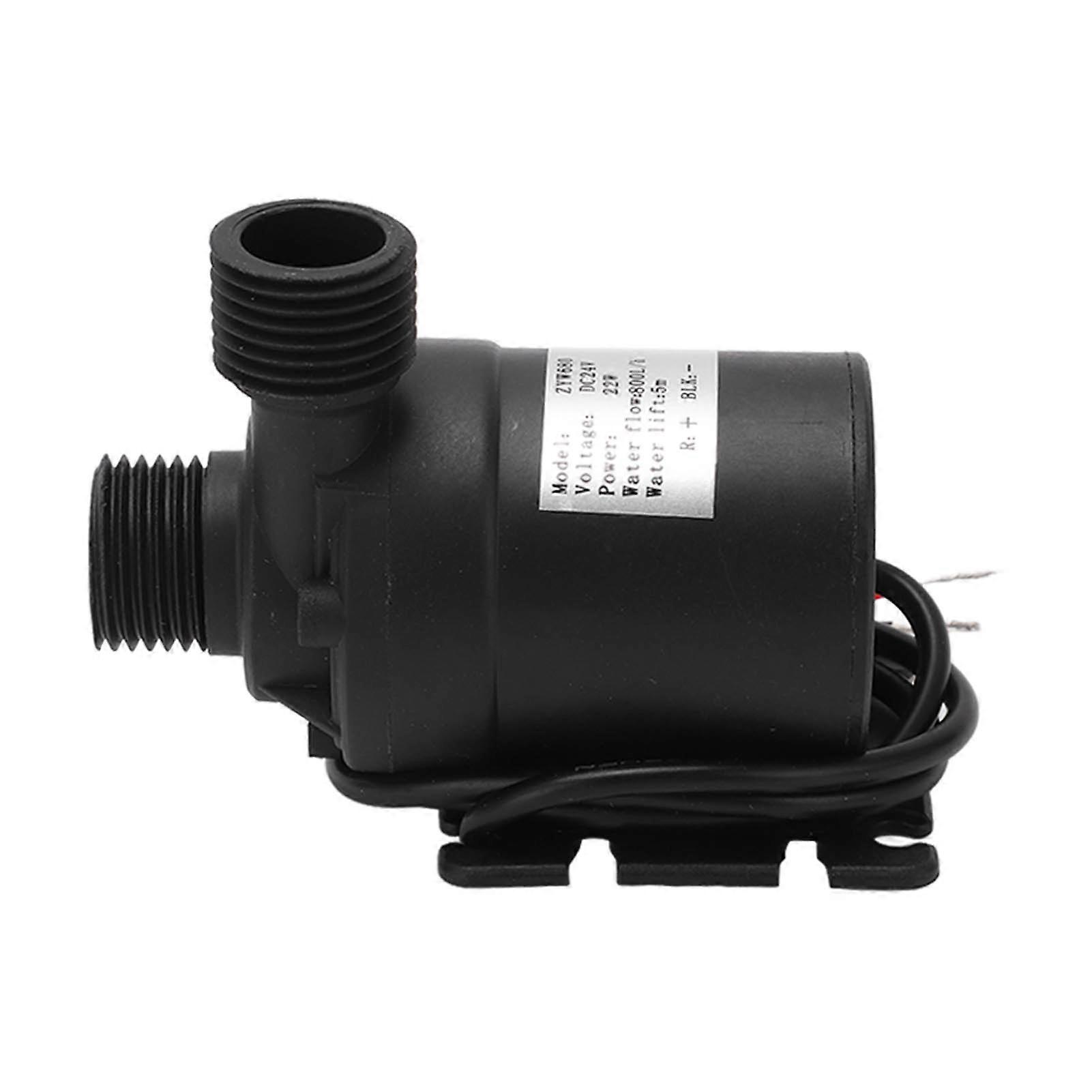 DC 24V فرش مضخة مياه غاطسة 800L / H تدفق 9500rpm IP68 للماء لحوض السمك حوض السمك