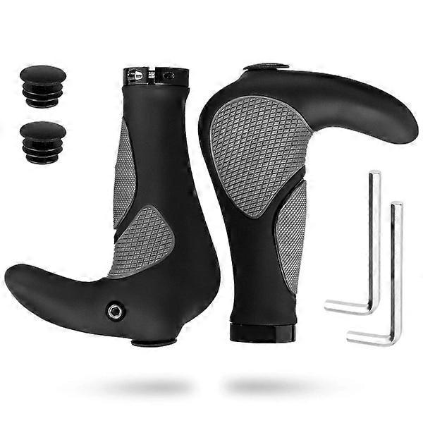 1 pcs Black Grey Bicycle handlebars with rod end angle rubber