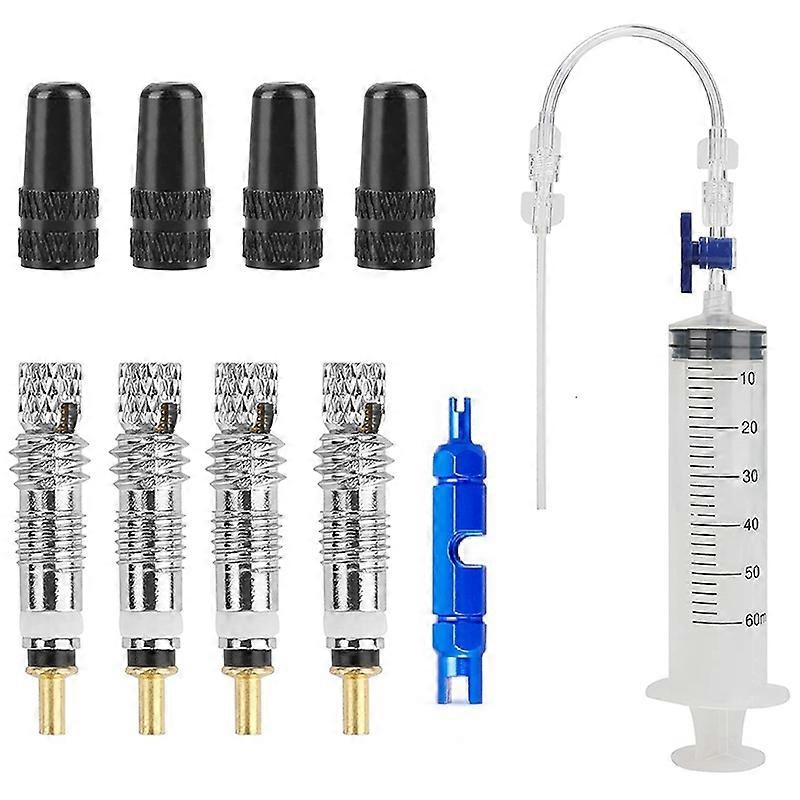 Bicycle Tubeless Sealant Injector Injector and Presta Valve Core Removal Tool for Stans Sealant&Oth