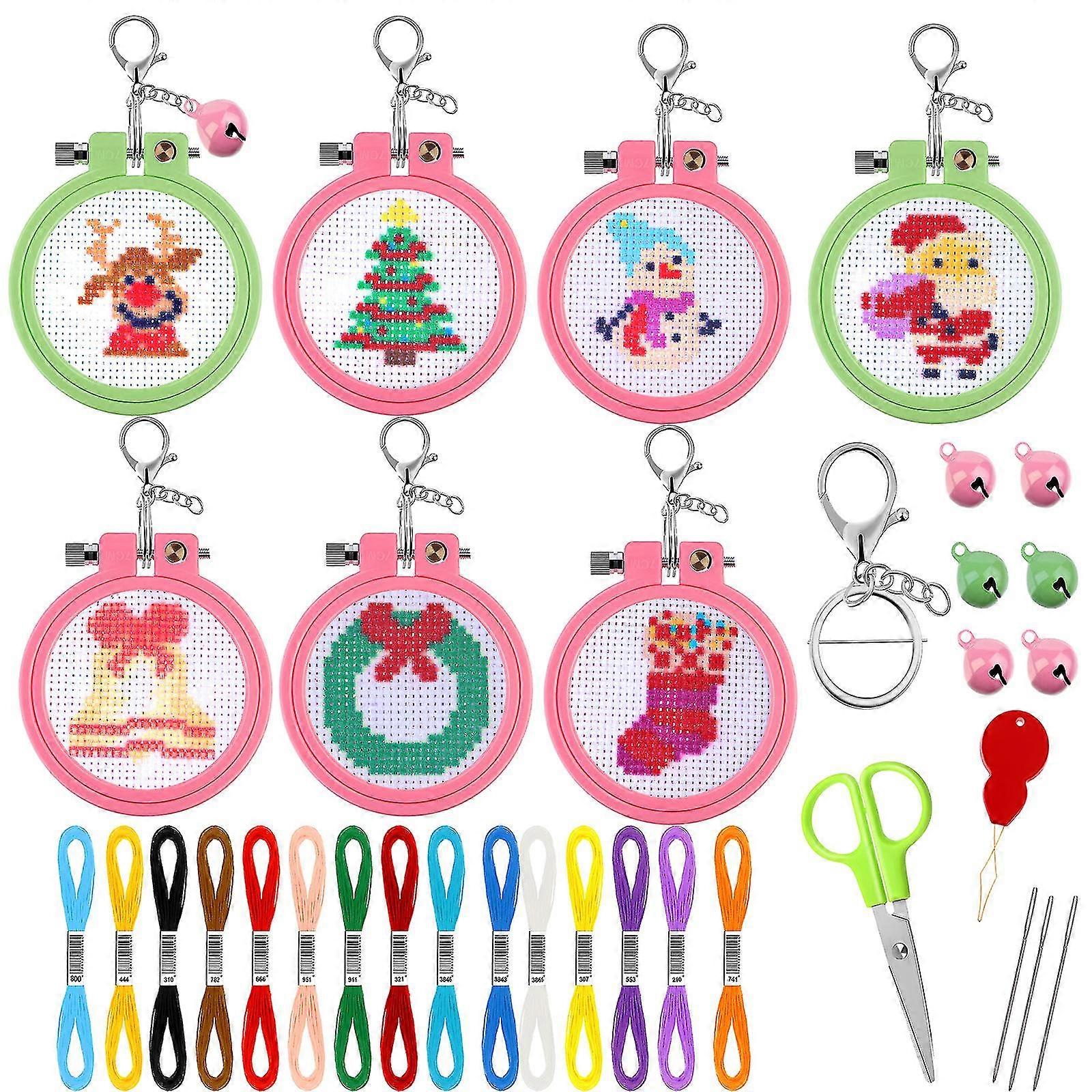Mini Christmas Ornaments Cross Stitch Kit For Beginners
