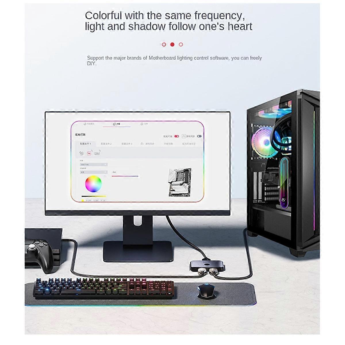 حامل بطاقة الفيديو GH3 PRO عرض درجة الحرارة يدعم الإطار ARGB حامل بطاقة الرسومات العمودي القابل للتعديل ، ب