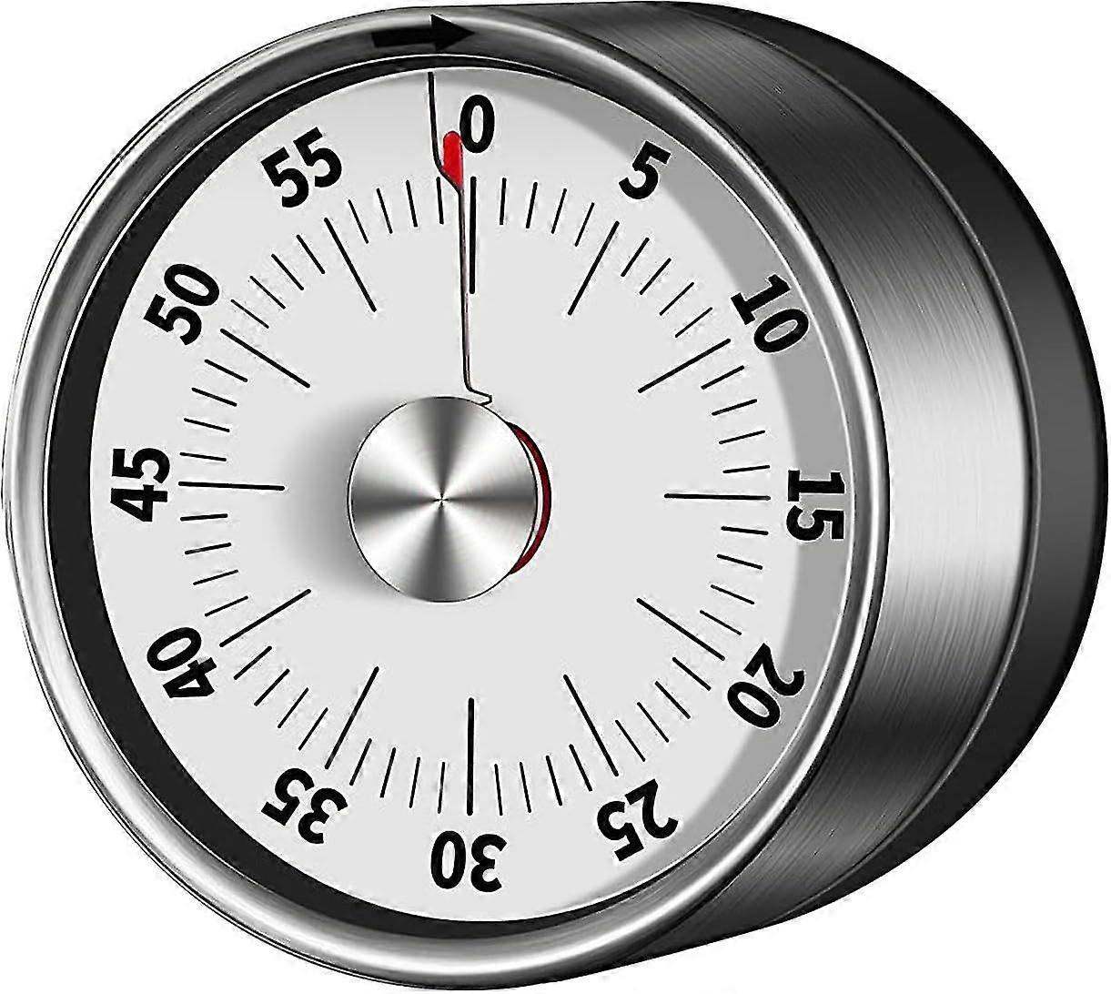 Visual Analog Timer, 55 Minutes, Kitchen Timer, Countdown for Kids and Adults(White)