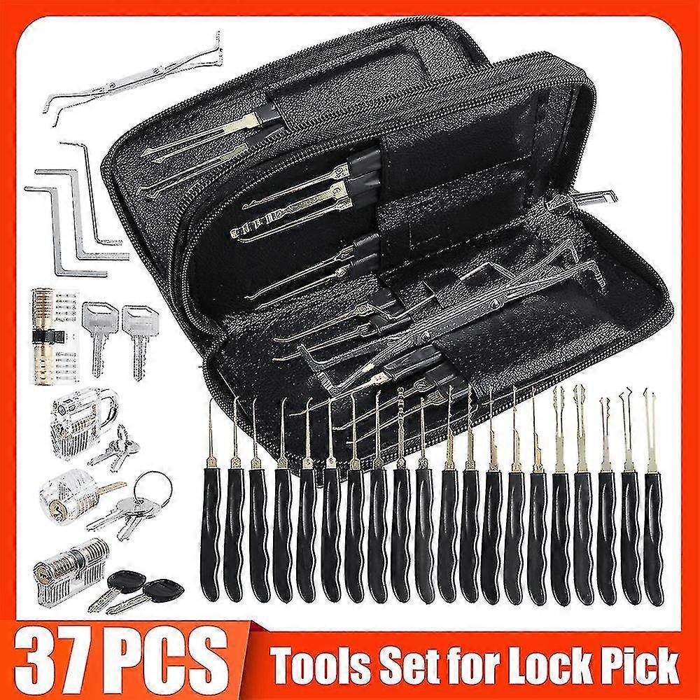 37 Piece Lock Pick Set For Beginner And Locksmith Training