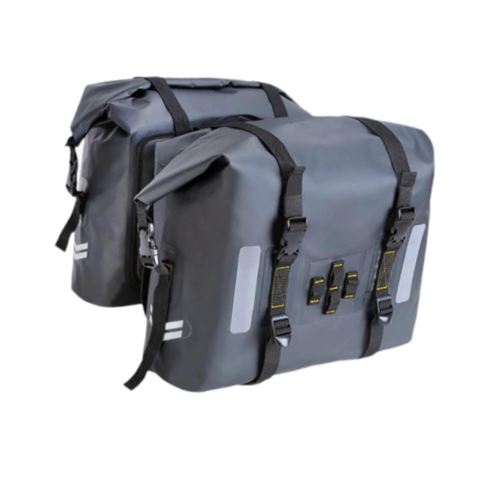 Generic Motorcycle Saddle Bag Adjustable 20L Portable Motorcycle Luggage Bag