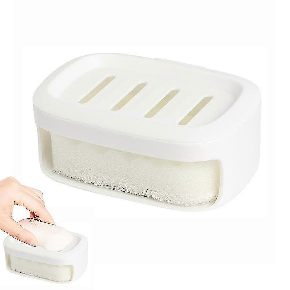 Double Soap Dish With Drain, Soap Dish, Container Box, Box Holder, Detachable Slotted Drain Dish