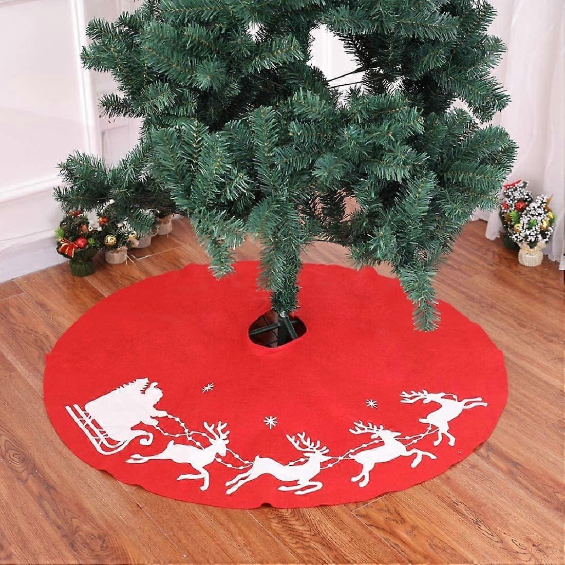 Christmas tree skirt, 27*33*1 cm, red for Christmas and party decorations