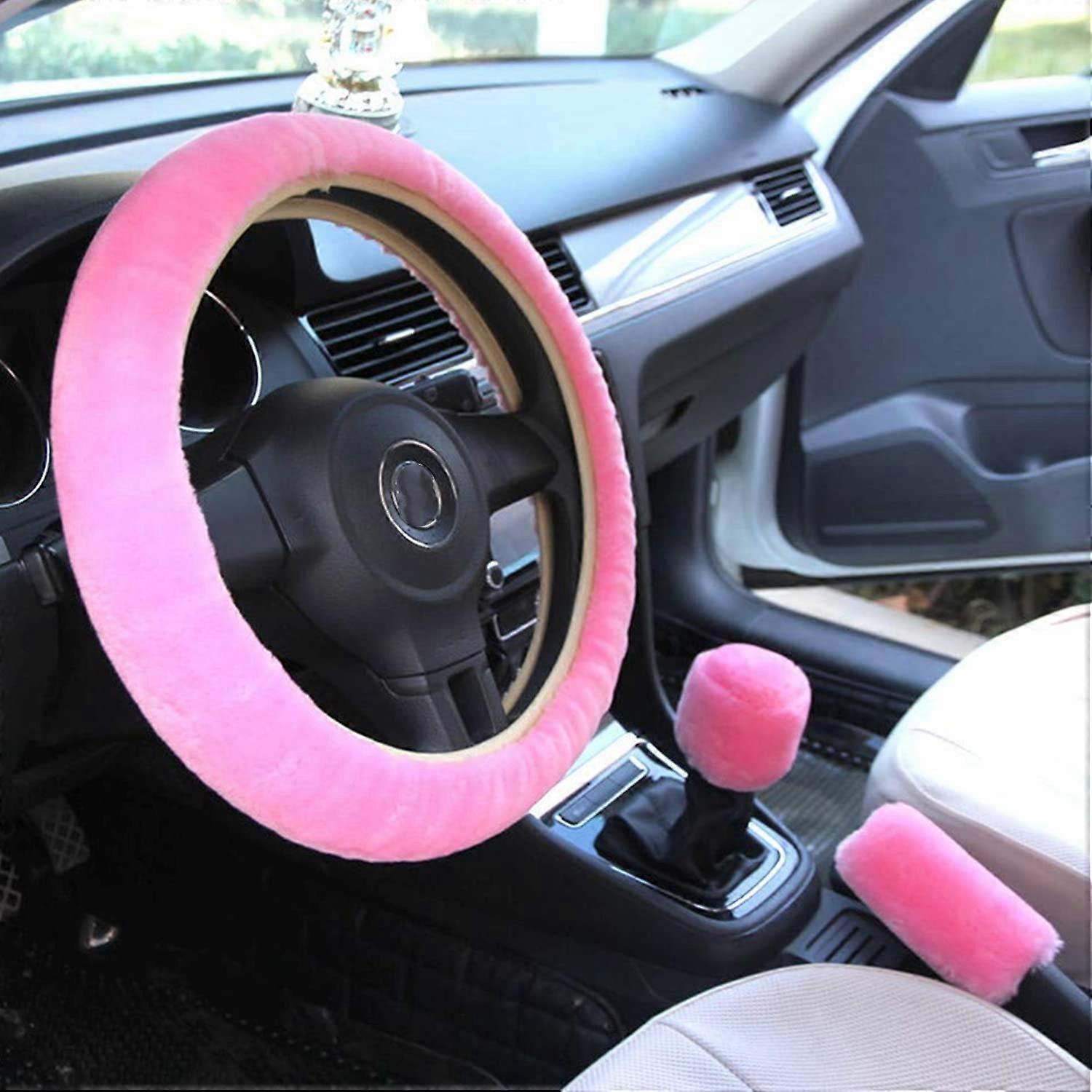 Pink Handbrake set without snap ring with steering wheel Three-piece set