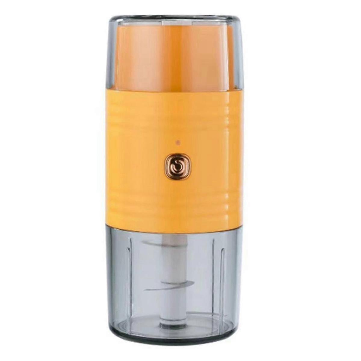 Mini Food Processor Double-Headed Electric Food Chopper for Vegetables, Meat, Fruits and Nuts Dry Wet Separation Orange