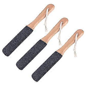 3pcs praktische Doppelseitige Fußabstreifer Fuß Schleifwerkzeug für zu Hause (schwarz)