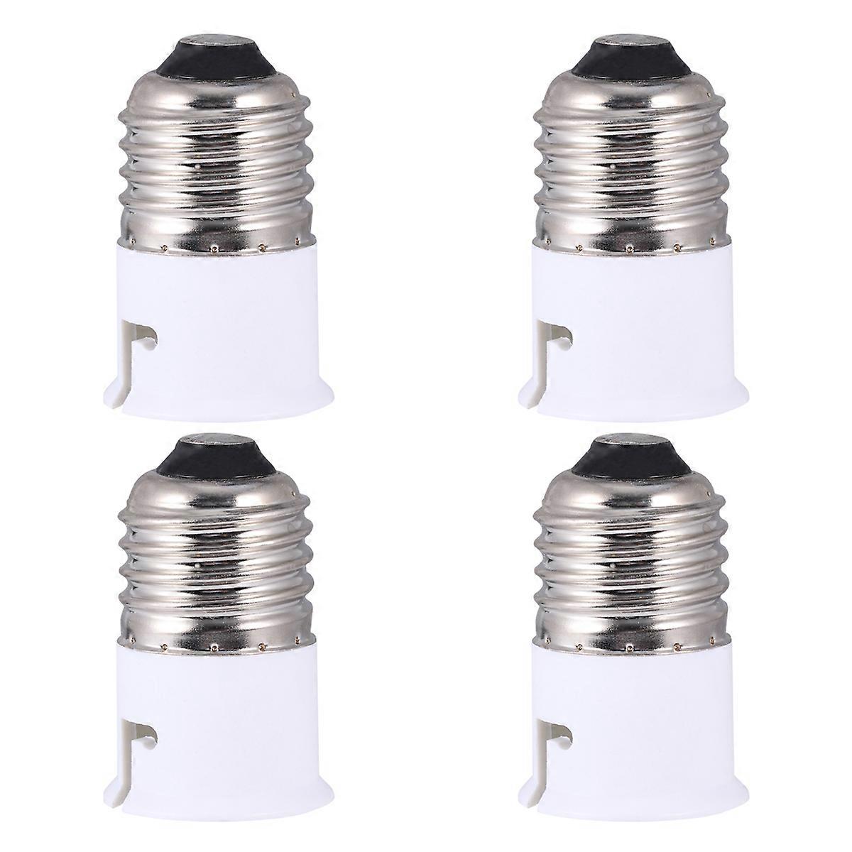 4pcs E27 to B22 Light Bulb Base Adapter Screw Lamp Holder Converter Socket Light Accessory Home Gadget for Home