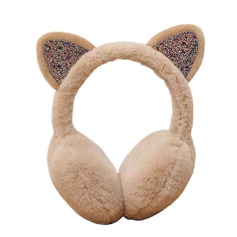 Earmuffs Skin-friendly Cats Ears Design Plush Winter Warm Cats Ear Muffs For Outdoor
