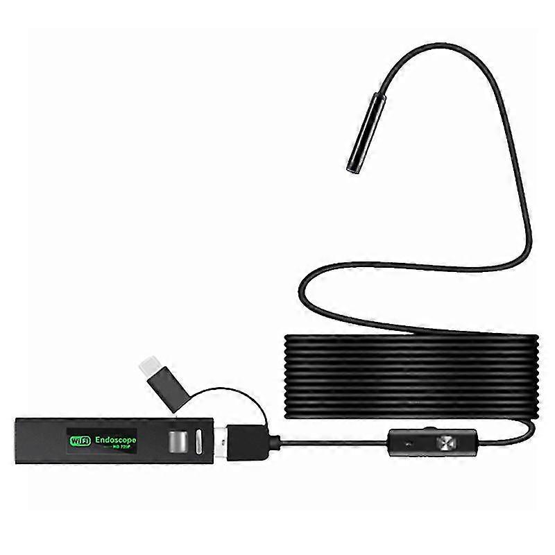 Wireless Endoscope Wifi Inspection Camera Borescope Waterproof Ip68 Semi-rigid Cable For Ios Android Iphone Windows Mac