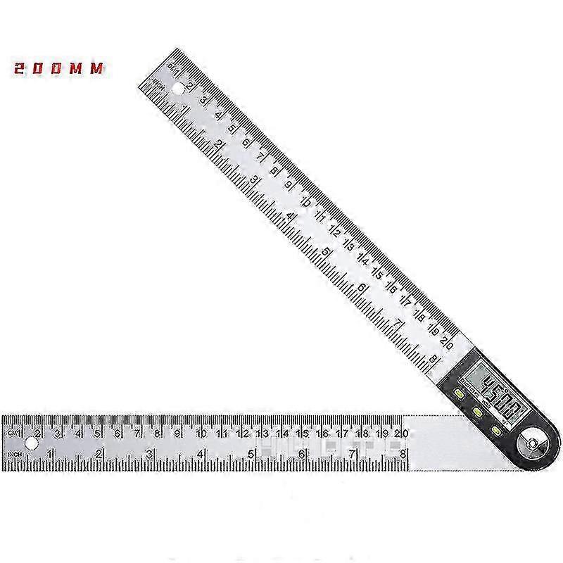Digital Protractor 0-360,Digital Angle Finder 200mm Stainless Steel Digital Angle Rule with LCD Display for Woodworking Construction Repairing