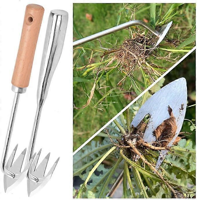 Weed Removal Tool Manual Weed Puller Hand Weeder with Handle Weeding Tool for Garden Vegetable Farm Planting & Weeding