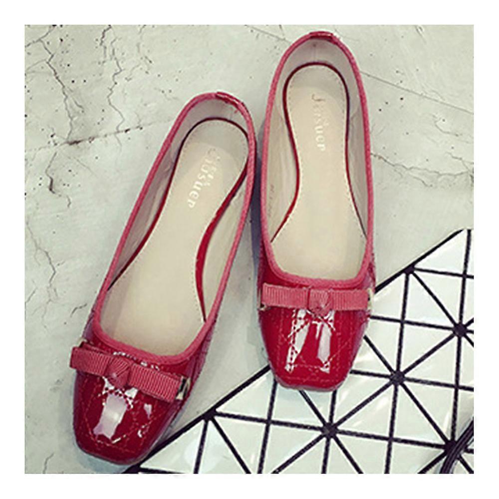 Casual Metal Lace-up Bowknot Plus Size Flat Thin Shoes