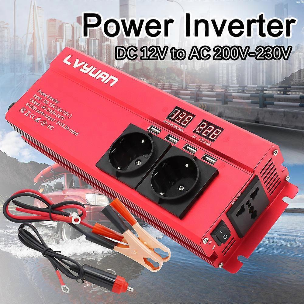 6000W Auto Wechselrichter DC 12V zu AC 220V Wechselrichter Ladegerät Adapter Inversor Voltage Transformer Converter Auto Zubehör