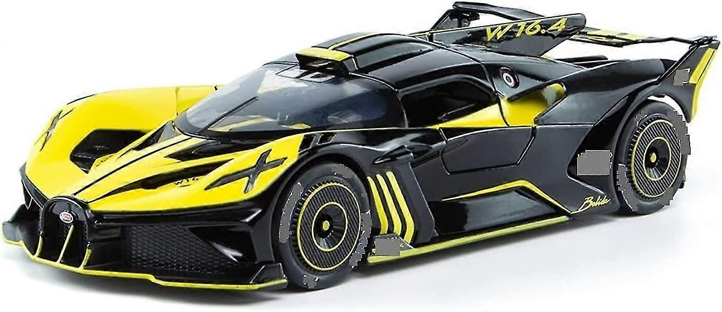 لبوجاتي بوليد سوبركار محاكاة السيارات المعدنية سباق اللعب للأولاد هدايا 1:24 سبيكة نموذج سيارة مصغرة Diecast (اللون : أصفر)