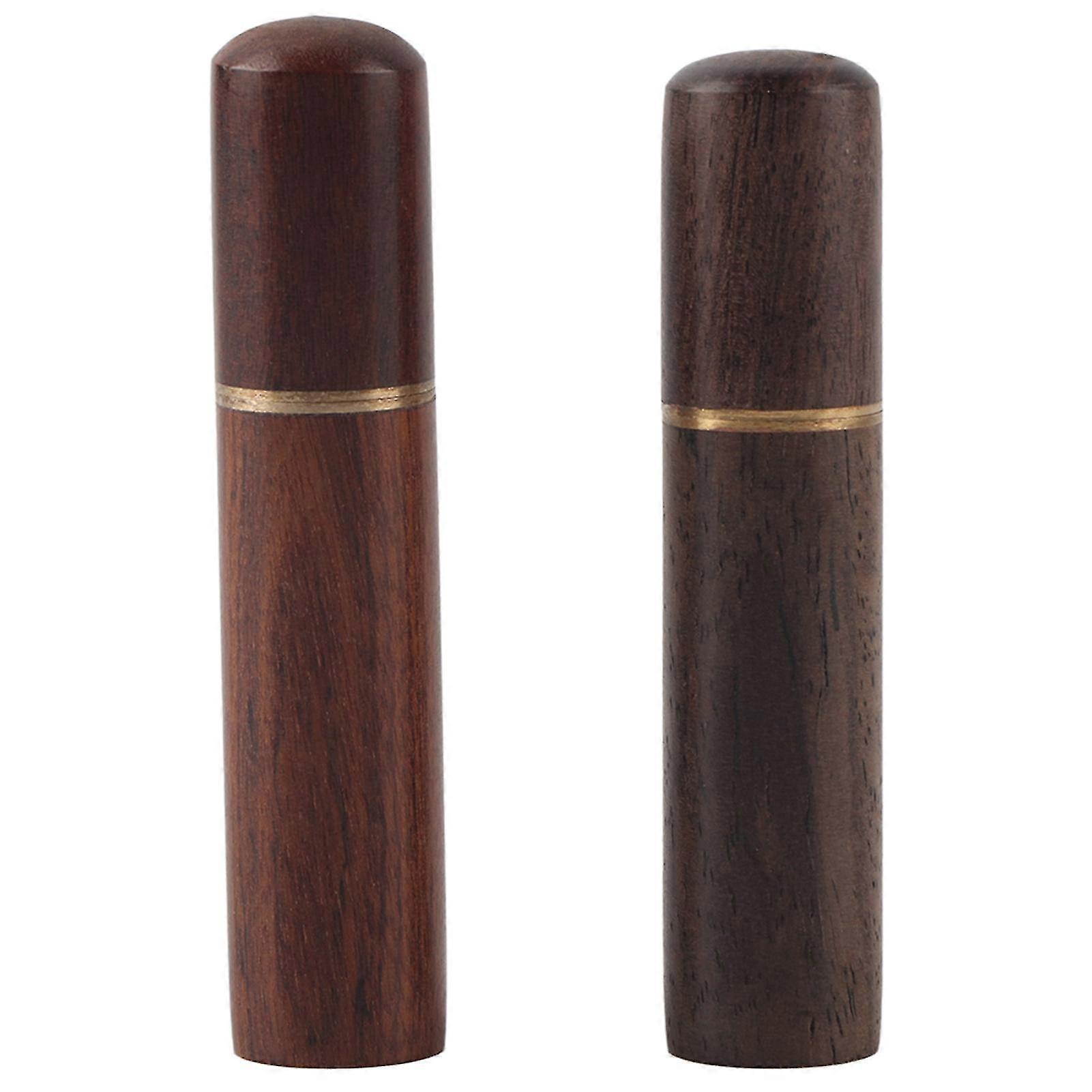 Ebony+Rosewood Household Hand Needle Storage Container 2 Pcs