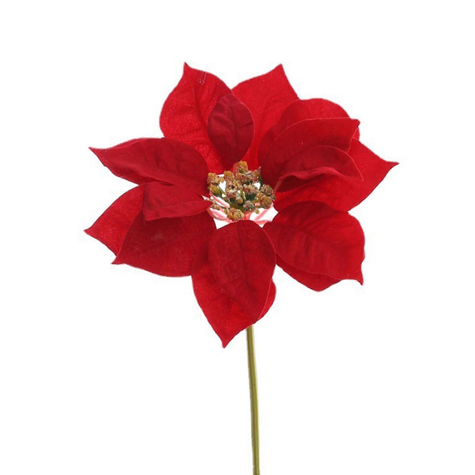 Silkeblomma julstjärna dekoration kreativitet sticklingar för inomhus utomhus julgran prydnad konstgjorda blommor