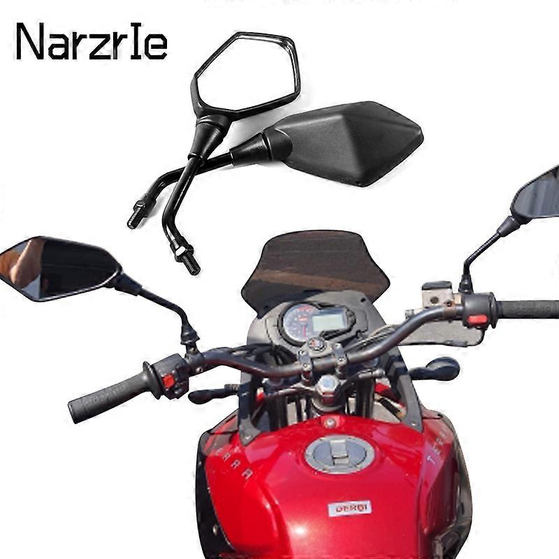 QX 2Pcs/Pair Motorcycle Mirror Scooter E-Bike Rearview Mirrors Electrombile Back Side Convex Mirror 8mm 10mm Carbon Fiber