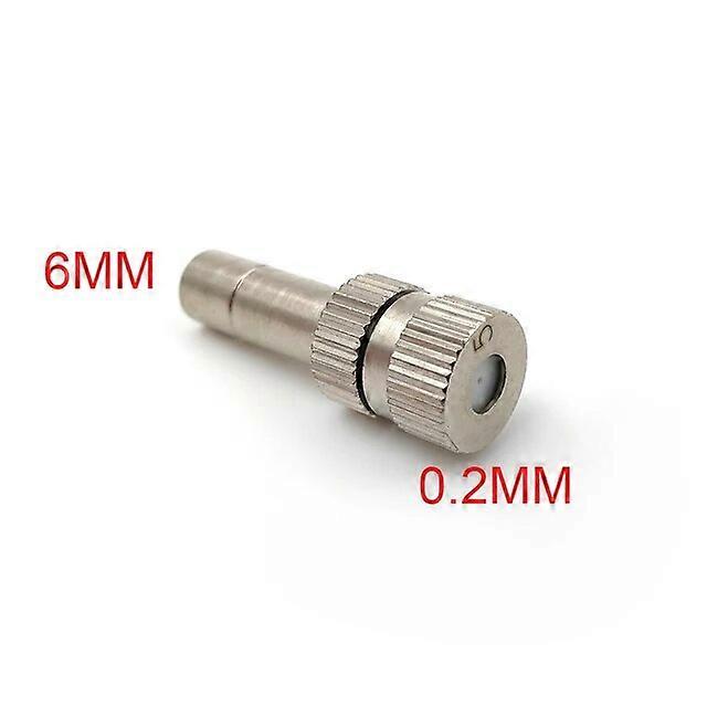 6mm Low-pressure Misting Nozzles 0.1/0.15/0.2/0.3/0.4/0.5/0.6 mm Fine Atomization Sprayer Cooling Irrigation landscaping Tool