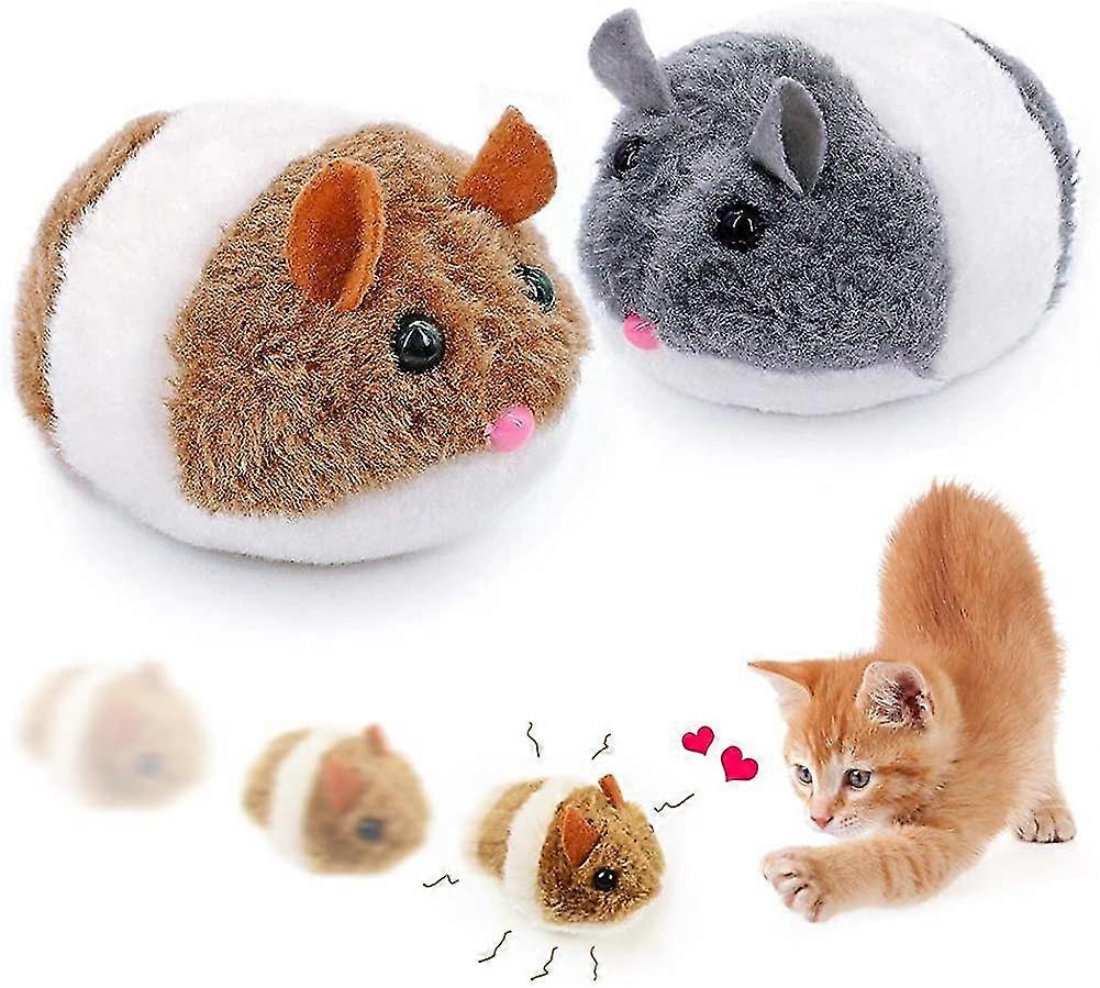 Interactive Cat Toy Cat Toy, 2 Pieces Plush Mouse, Automatic Cat Mouse Toy, Cat