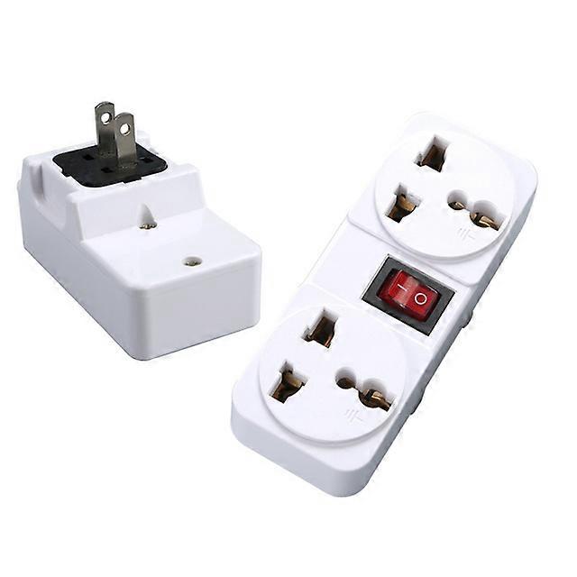 White Portable Universal Wall socket EU US UK extension socket 250V 6A 10A 125V power converter plug Adapter with on off switch
