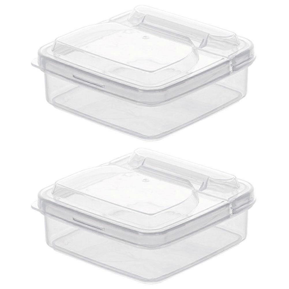 2Pcs Cheese Storage Containers Refrigerator Cheese Slice Storage Box Butter Cheese Slice Storage Box