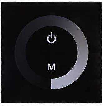 DC 12-24V LED Touch Wall Controller Panel med lysstyrke Endre dimmerbryter for justering av lys (farge: svart)