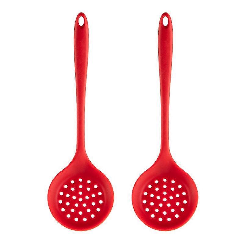 2pcs Silicone Cookware, Style: Leak Spoon