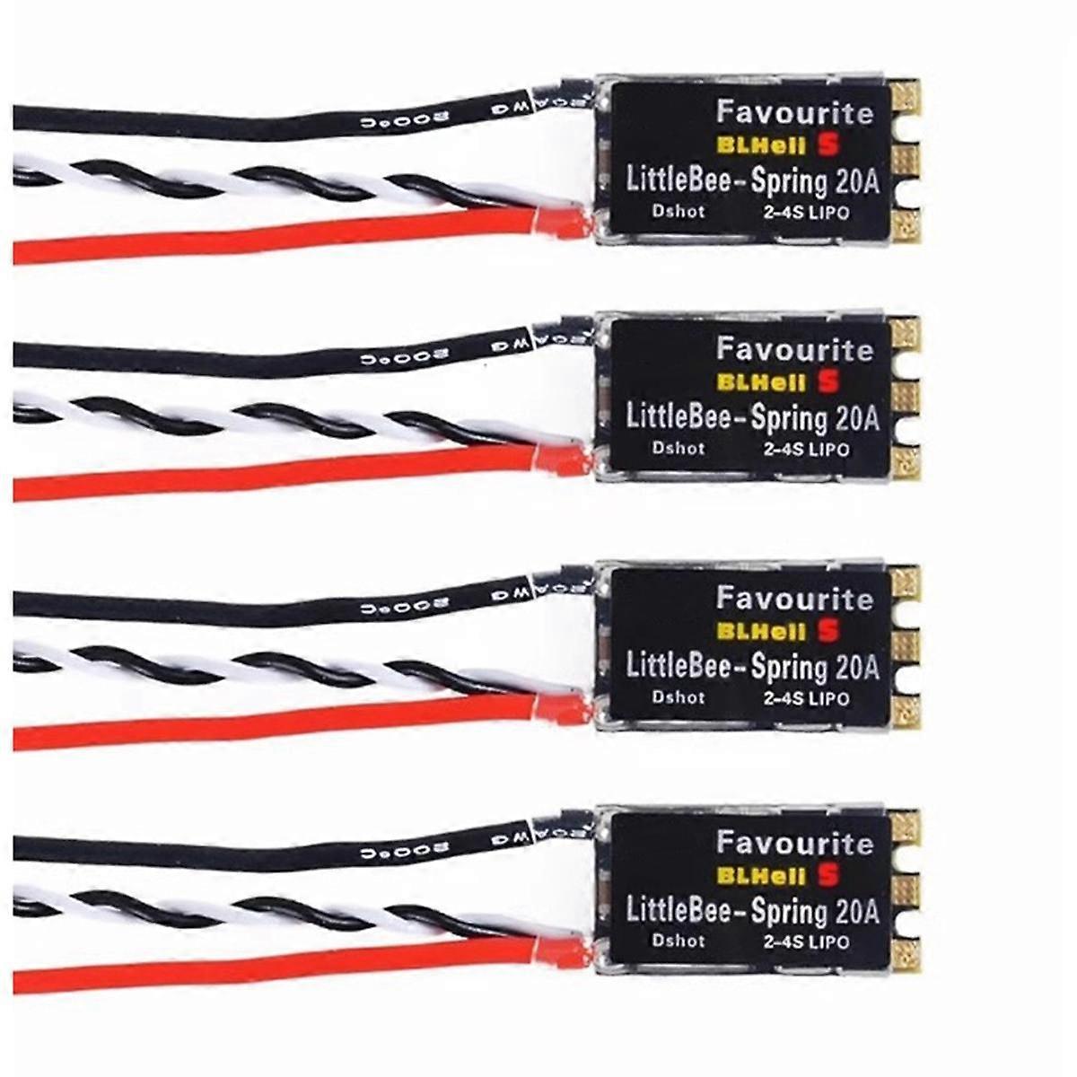 4PCS 20A ESC BLHeli-S Electronic Speed Controller Support DSHOT600 for FPV RC Drone Multicopter Qua