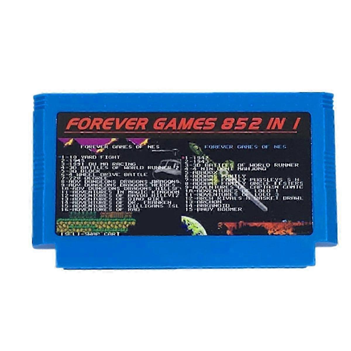 852 In 1 Game For Fc adapter for Sfc/SNES Game Console Forever Games Game Blue